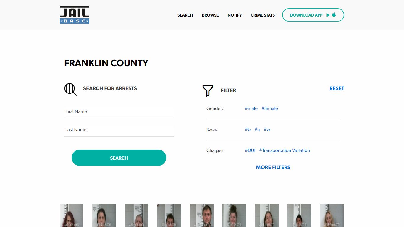 Franklin County Jail Inmate Search and Mugshots | JailBase